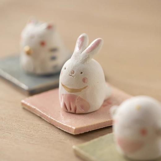 日本KANESAN濑户烧手作陶制日式香立香插 商品图2