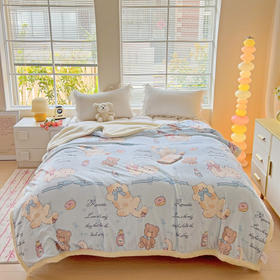 山姆同款爆款🔥蓝色猫咪酱毛毯