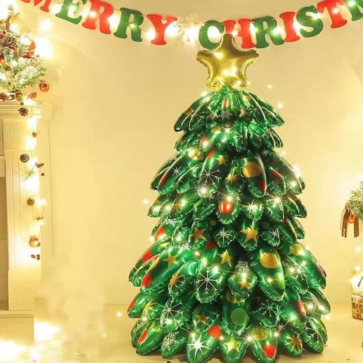 【氛围感满满，站立堆堆圣诞树】大号圣诞树气球充气堆堆立体柱圣诞树，组照简单轻松拍照上镜好看，商场店铺圣诞节氛围装饰气球QQ新年礼盒年货礼盒 商品图5