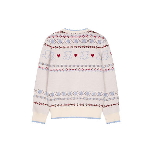 水孩儿童装秋冬新款女童针织上衣儿童可爱卡通套头线衣 商品图3