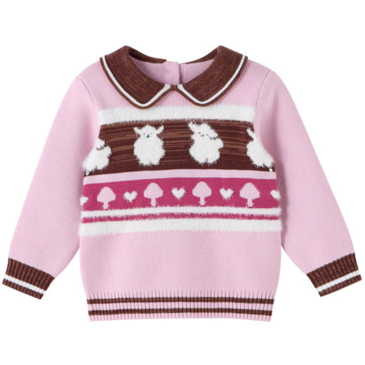 女童萌趣提花毛衣冬季新款安奈儿童装实体店同款XG444593 商品图6