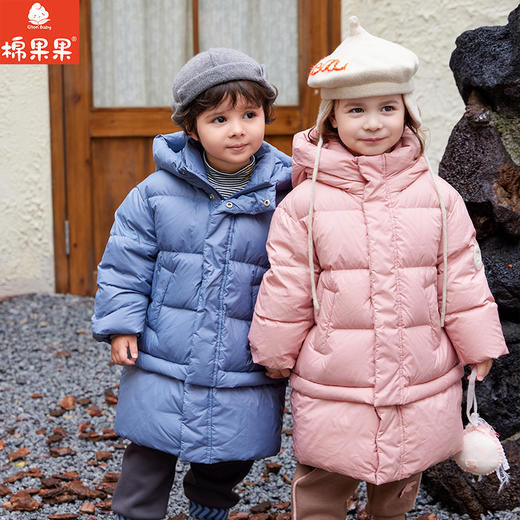 棉果果专柜同款冬季新品女童加长两穿可拆卸羽绒服M422102924548 商品图0