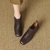 【预售5天】新款粗跟超软头层油蜡羊皮针织单鞋LD&7215 商品缩略图1