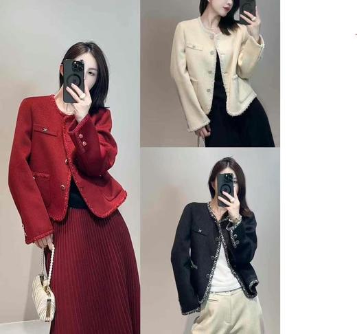 小香风女装外套HJ3A63~凝脂、顺圣、漆黑 商品图0