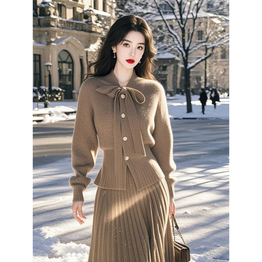 奢姿2024年冬季新款大码女装优雅气质套装胖妹妹温柔风休闲两件套9844969155 商品图1