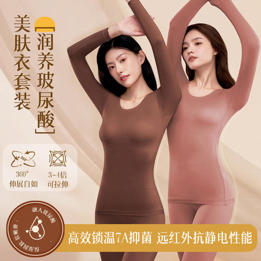 【GZ】无忧购女内搭简约无感轻盈玻尿酸润润养轻薄高弹美肤衣套装(截单后7天发货) 商品图2