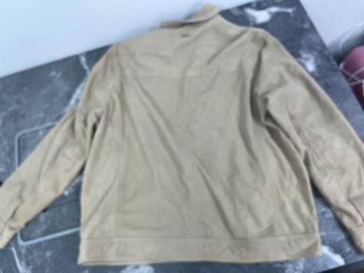 瑕疵Michael Kors/MK 男士纯色简约拉链翻领真皮绒面革夹克 商品图1