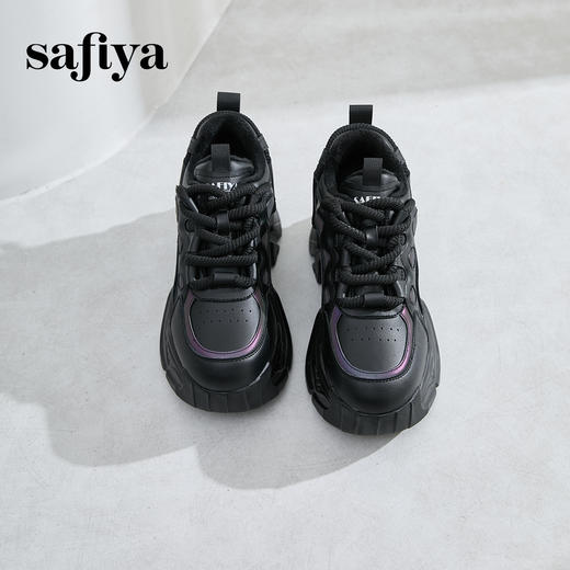 预售10天|Safiya/索菲娅2024秋冬爆火松糕厚底小个子内增高轻便休闲老爹鞋 SF44112363 商品图10