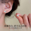 Winy999足银兰心花耳钉轻奢小众精致耳饰送女友生日礼物 商品缩略图1