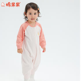 棉果果专柜同款冬季新品女童暖姜绒对开连体衣M421722424802