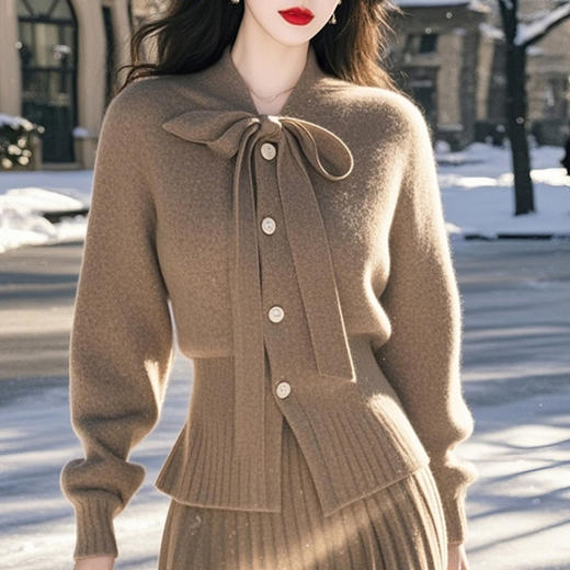 奢姿2024年冬季新款大码女装优雅气质套装胖妹妹温柔风休闲两件套9844969155 商品图3