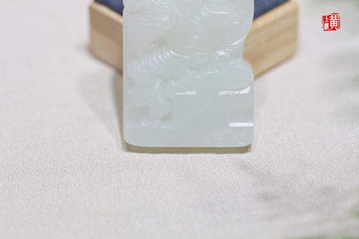 和田玉白玉【关公】吊坠 配精美挂绳 商品图3