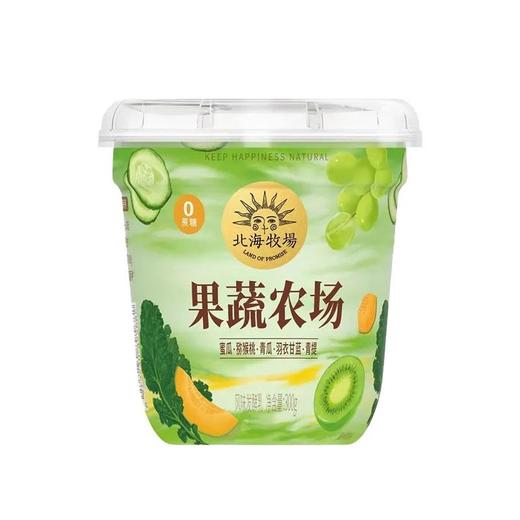 北海牧场 蜜瓜猕猴桃青瓜羽衣甘蓝青提风味发酵乳 300g/杯 商品图0