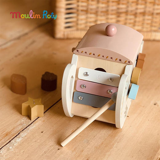 Moulin Roty 雨后茶壶 益智木玩 适合1岁+ 木质益智玩具 感统发育 雨后系列 法国品牌-715368 商品图3