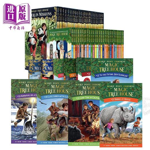 预售 【中商原版】65册大套装 神奇树屋英文原版 第一二季Magic Tree House 梅林儿童故事初级章节书桥梁书探险历奇分级读物英文原版7-12岁 商品图0