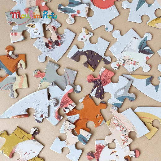 Moulin Roty 巴黎女孩康斯坦丁小姐 拼图 适合5岁+ 圆筒礼盒 巴黎女孩系列 法国品牌-642543 商品图3