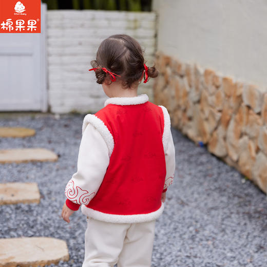 棉果果专柜同款冬季新品男童女童中国风夹棉卫衣M502180824660 商品图1