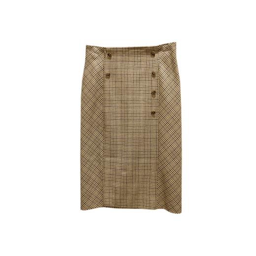 VIVIAN LIU TZ2414003梅春女装新款双排扣装饰侧开叉拉链半裙 商品图4