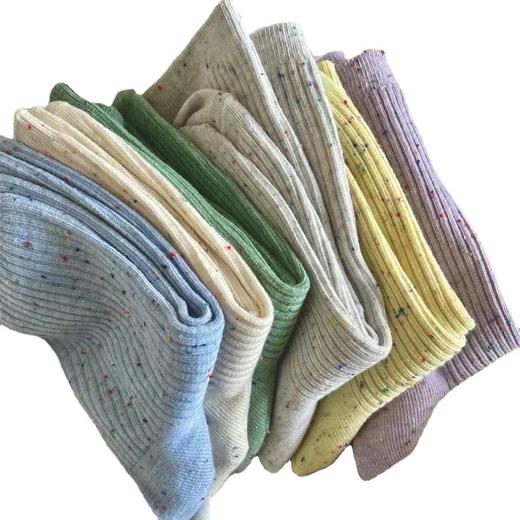 「6双装！抖音同款」满天星款袜子女可爱中筒袜学生袜点子纱细条纯色袜子女简约配饰 商品图4