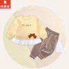 棉果果专柜同款冬季新品女童假两件加绒卫衣M422180424605 商品缩略图0