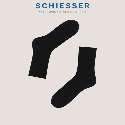 【3A抗菌防臭羊毛混纺】SCHIESSER德国舒雅男士3A抗菌防臭   发热保暖中筒袜（腈纶33%+绵羊毛30%+锦纶32%+5%氨纶）35/24101K 商品图0