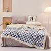 【品牌直发】加倍生活  棋盘格羊羔绒毛毯 牛奶绒羊羔绒复合加厚盖毯 网红爆款 商品缩略图4