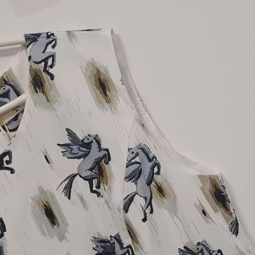 VIVIAN LIU薇薇安刘R2434103夏女装新款圆领飞马印花砍袖连衣裙 商品图2