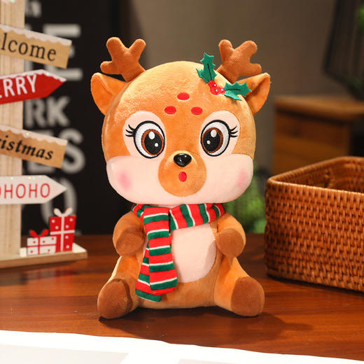 【圣诞造型玩偶！营造节日氛围】圣诞老人公仔儿童毛绒玩具玩偶布娃娃雪人年会礼品女生圣诞节礼物，可悬挂于包包，钥匙扣上，结实耐用，悬挂方便。ry 商品图7