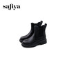 Safiya/索菲娅2024冬英伦风真皮时尚厚底粗跟套筒轻便休闲切尔西短靴 SF44116146 商品缩略图5
