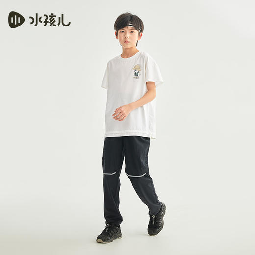 水孩儿童装24春夏新款男童弹力裤吸湿速干运动长裤时尚百搭轻薄裤子 商品图0