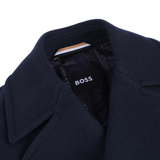 【新品特惠秒】 BOSS 男士 羊毛混纺宽松款双排扣豌豆风衣/大衣 12249 商品图8