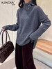 【时髦简洁派】阿菁娜慵懒极简两穿设计感高领套头毛衫F29D302013 商品缩略图3