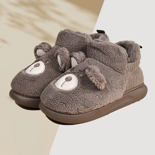 大童/男女冬季学院风棉鞋女童卡通小熊毛绒男童保暖厚底耐磨拖鞋居家男女棉拖鞋【WG24539】 商品图4