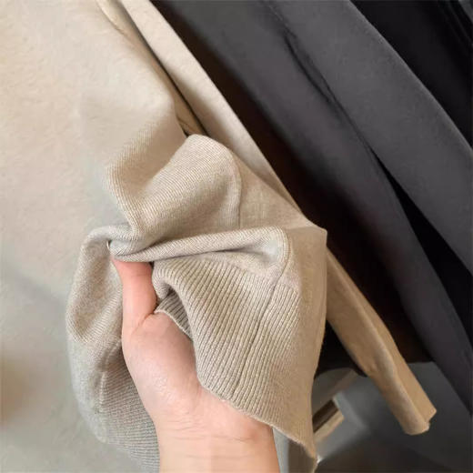 线下699!轻奢线!2024秋冬绵羊毛混纺秋冬翻领假两件毛衣打底针织衫男！ 商品图3