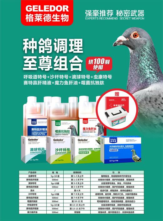 2024【格莱德种鸽调理7件套】粉剂，原价365，组合价268！ 商品图0