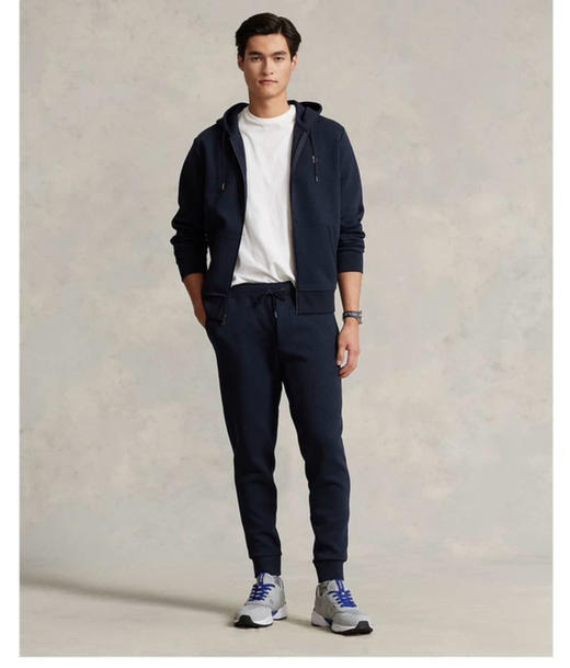 【11月15日 上午12:00 秒杀】RL 拉夫 秋冬款老钱风 经典小马仔刺绣男商务休闲卫衣 套装 商品图0