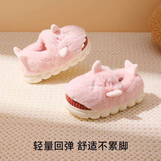 【积分专享】卡特兔儿童拖鞋男童女童秋冬2024新款室内防滑加绒保暖宝宝拖鞋 商品图1