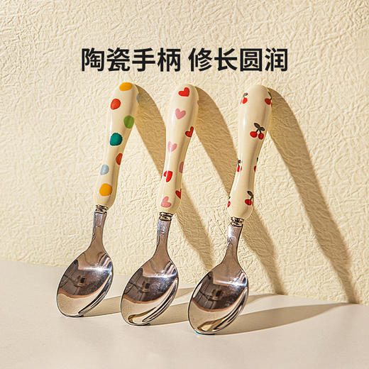 摩登主妇304不锈钢勺子儿童家用汤匙铁勺长柄可爱小勺子个人专用 商品图4