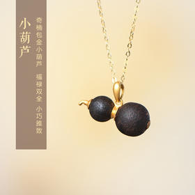 福禄·双全丨天然芽庄奇楠包金吊坠 沉水级 SP9937