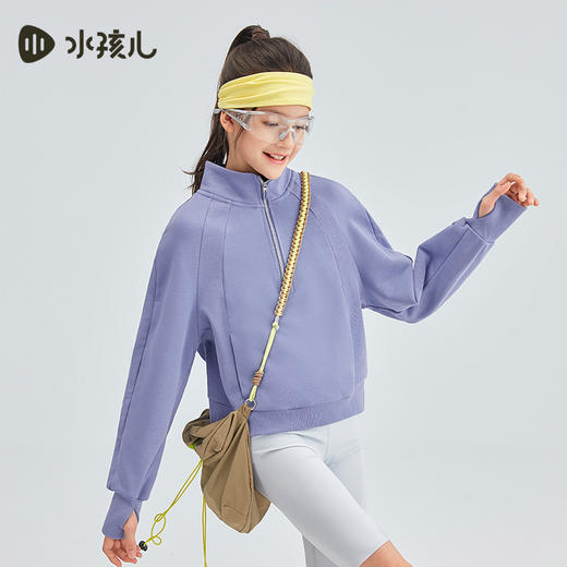 水孩儿童装春秋新款女童卫衣中大童上衣运动时尚洋气宽松百搭休闲 商品图1