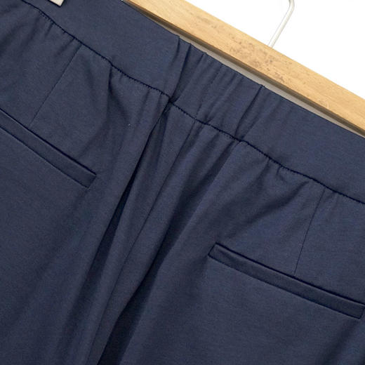 VIVIAN LIU R2437502夏女装新款时尚松紧腰裤脚开叉直筒长裤 商品图3