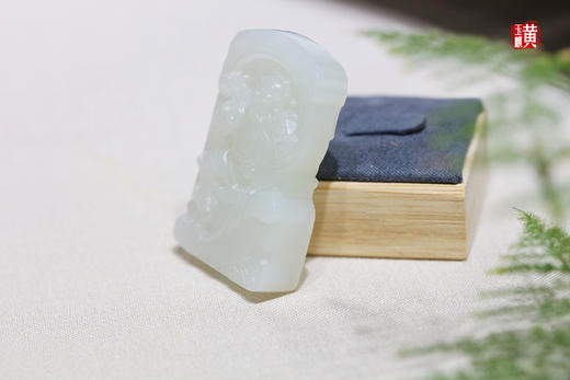 和田玉白玉【关公】吊坠 配精美挂绳 商品图4