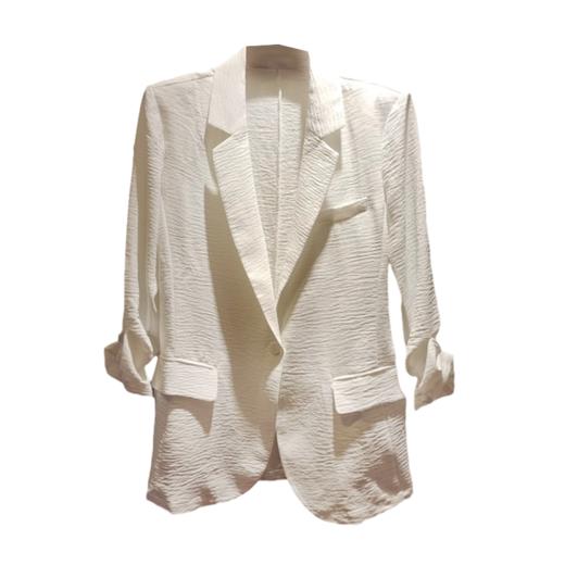 VIVIAN LIU薇薇安刘R2423103春女装新款翻领一粒扣七分袖圆摆西装 商品图4