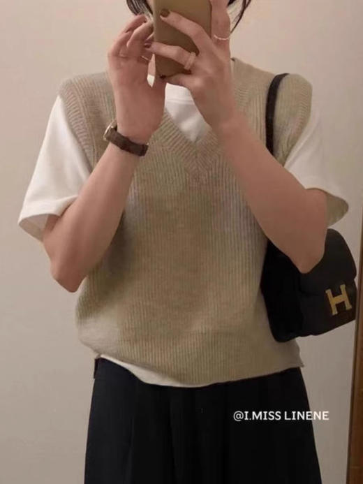 韩系针织马甲福利 商品图0