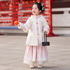 儿童汉服冬季中国风，加厚小女孩复古拜年服套装PJX-DDG8822 商品缩略图2