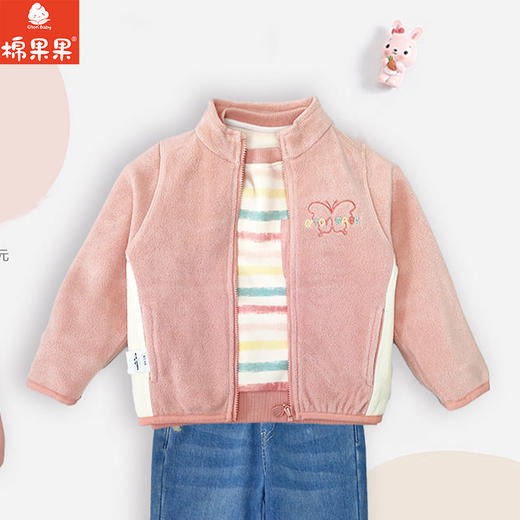 棉果果秋季新品春秋季女童摇粒绒外套M422100424611 商品图0