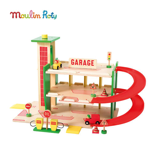 Moulin Roty 小货车 积木 益智木玩 适合3岁+ 木质益智 缤纷城市系列 法国品牌-725733 商品图9