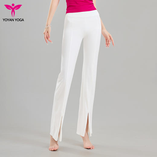 悠妍高腰开衩微喇裤KZ24219 显瘦显高瑜伽裤 商品图0