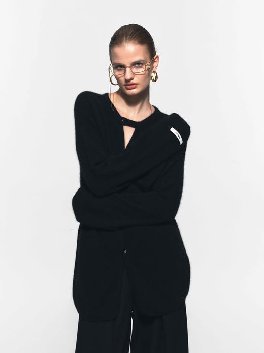 前后两穿黑色套头毛衫 商品图0