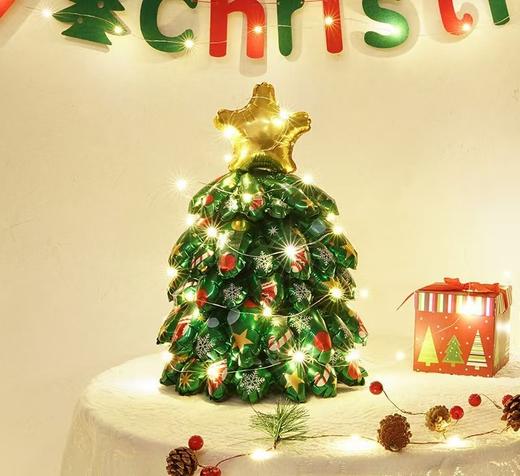 【氛围感满满，站立堆堆圣诞树】大号圣诞树气球充气堆堆立体柱圣诞树，组照简单轻松拍照上镜好看，商场店铺圣诞节氛围装饰气球QQ新年礼盒年货礼盒 商品图2